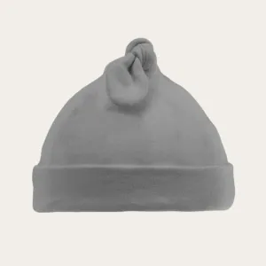 100% Cotton Grey Knotty Baby Hat