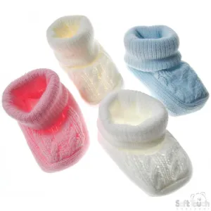 Acrylic Turnover Baby Bootees: S403