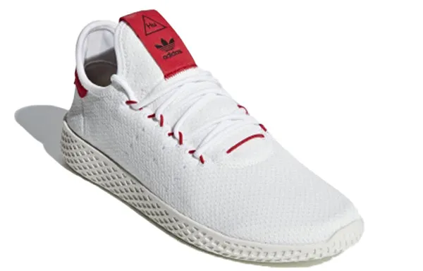 adidas Pharrell Williams x Tennis Hu 'Scarlet' Sneakers, White