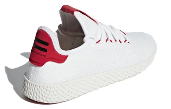 adidas Pharrell Williams x Tennis Hu 'Scarlet' Sneakers, White