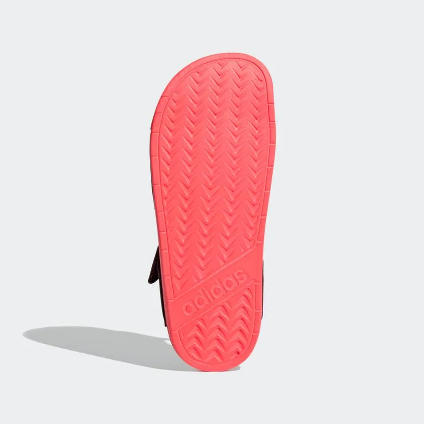 Adidas Women's Adilette Sandals - Core Black / Signal Pink