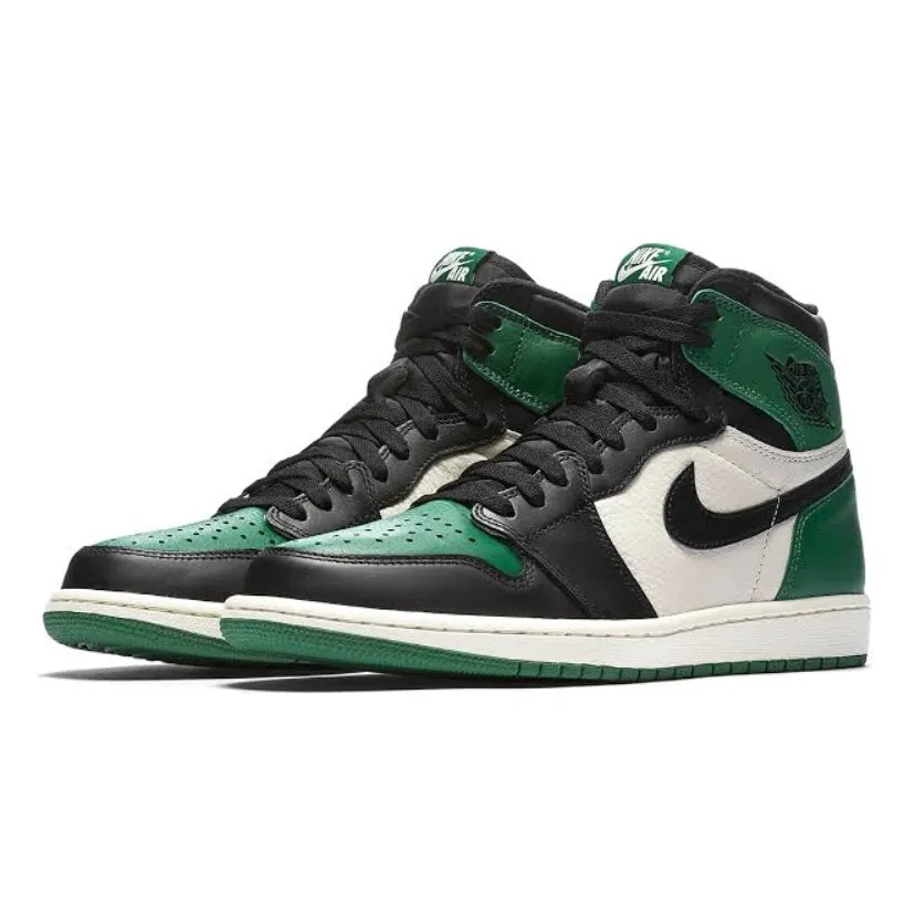 Air Jordan 1 High Retro OG Pine Toe 1.0 Pine Green Black Sail White