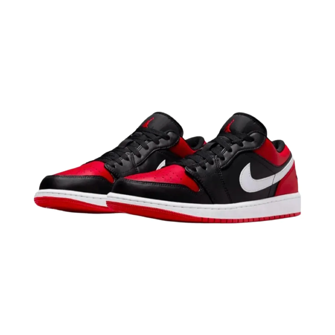 Air Jordan 1 Low Alternate Bred Toe Black Gym Red White