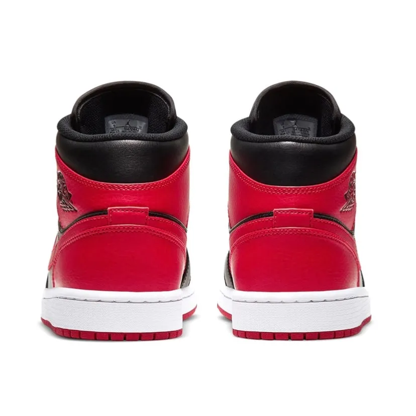 Air Jordan 1 Mid Banned Black University Red