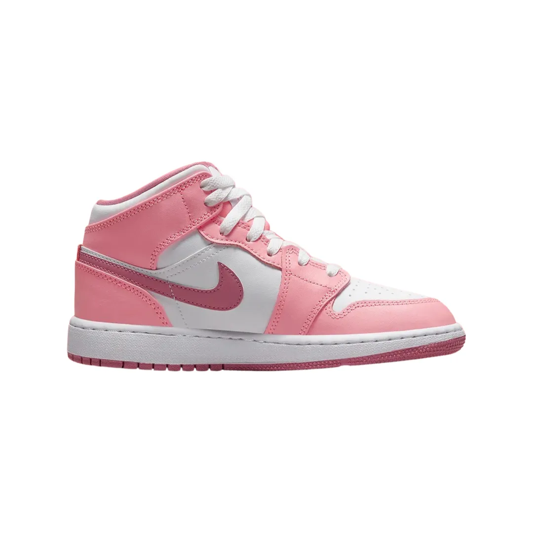 Air Jordan 1 Mid (GS) Valentine's Day Coral Chark Desert Berry White