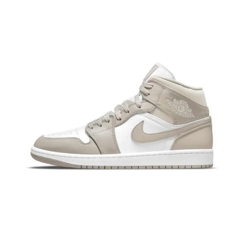 Air Jordan 1 Mid Linen College Grey