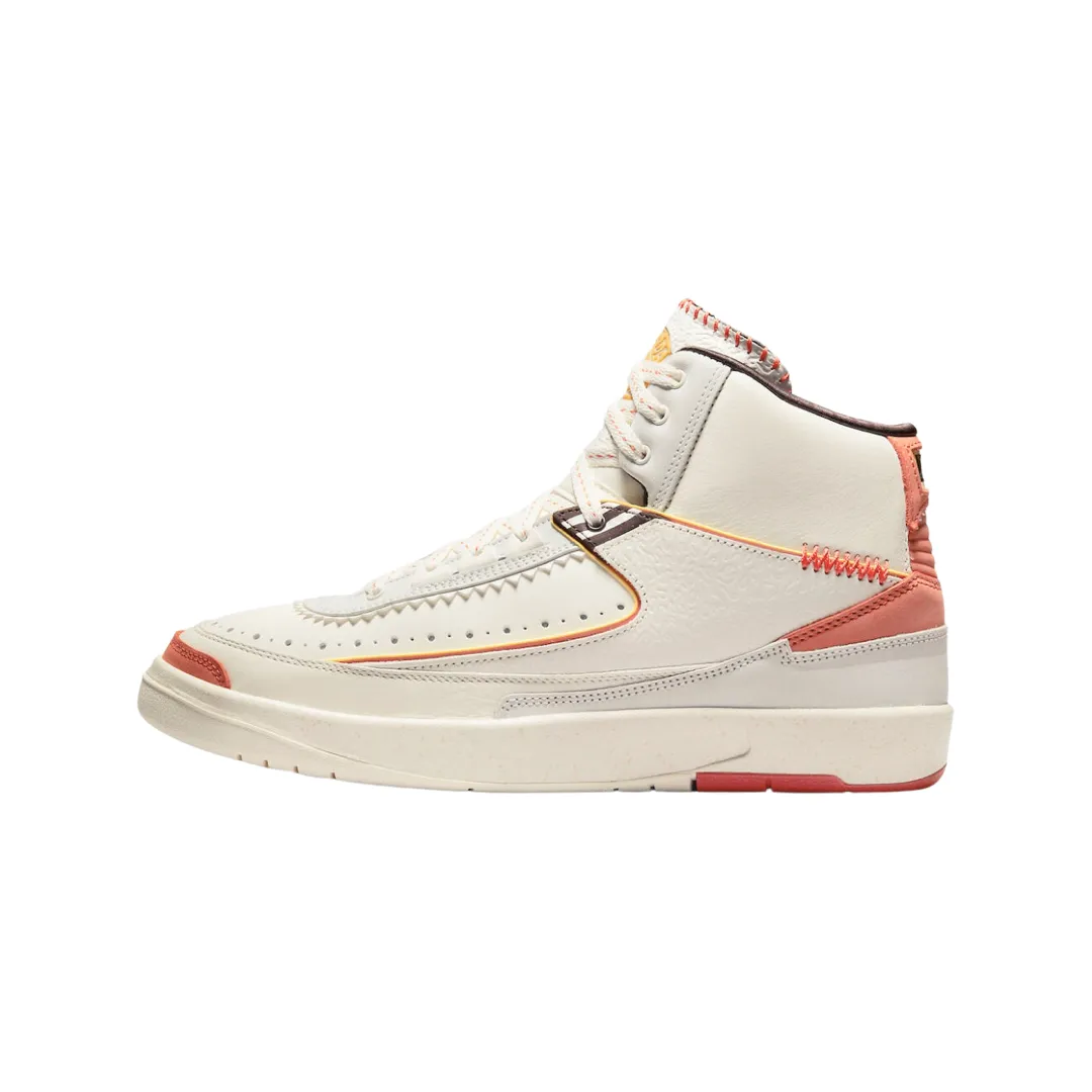 Air Jordan 2 Retro Maison Chateau Rouge Sail Citron Pulse Orange