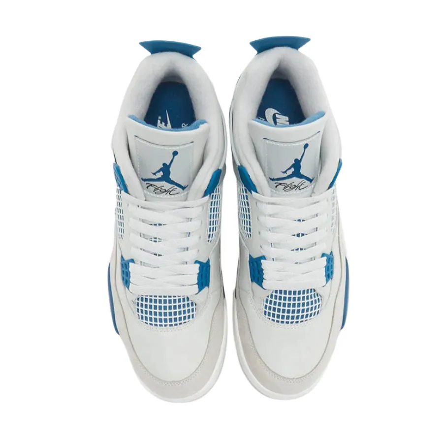 Air Jordan 4 Military Blue Off White Neutral Grey