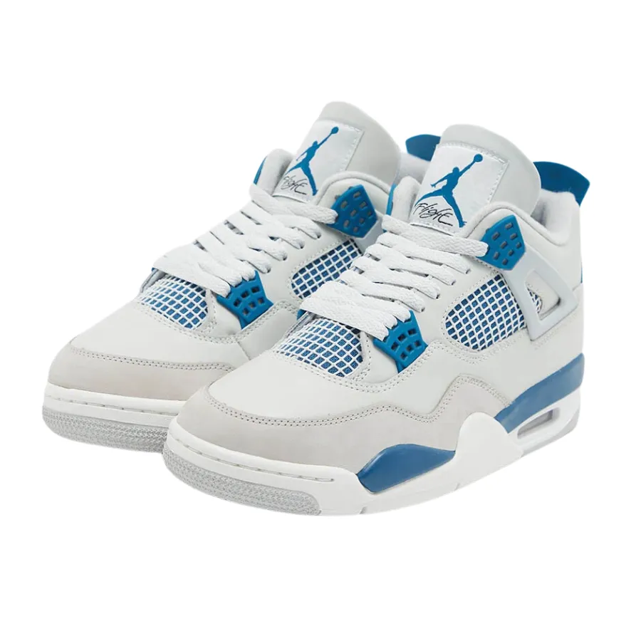 Air Jordan 4 Military Blue Off White Neutral Grey