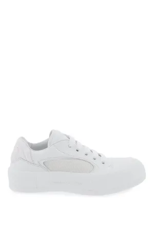 ALEXANDER MCQUEEN White Deck Plimsoll Sneakers for Women