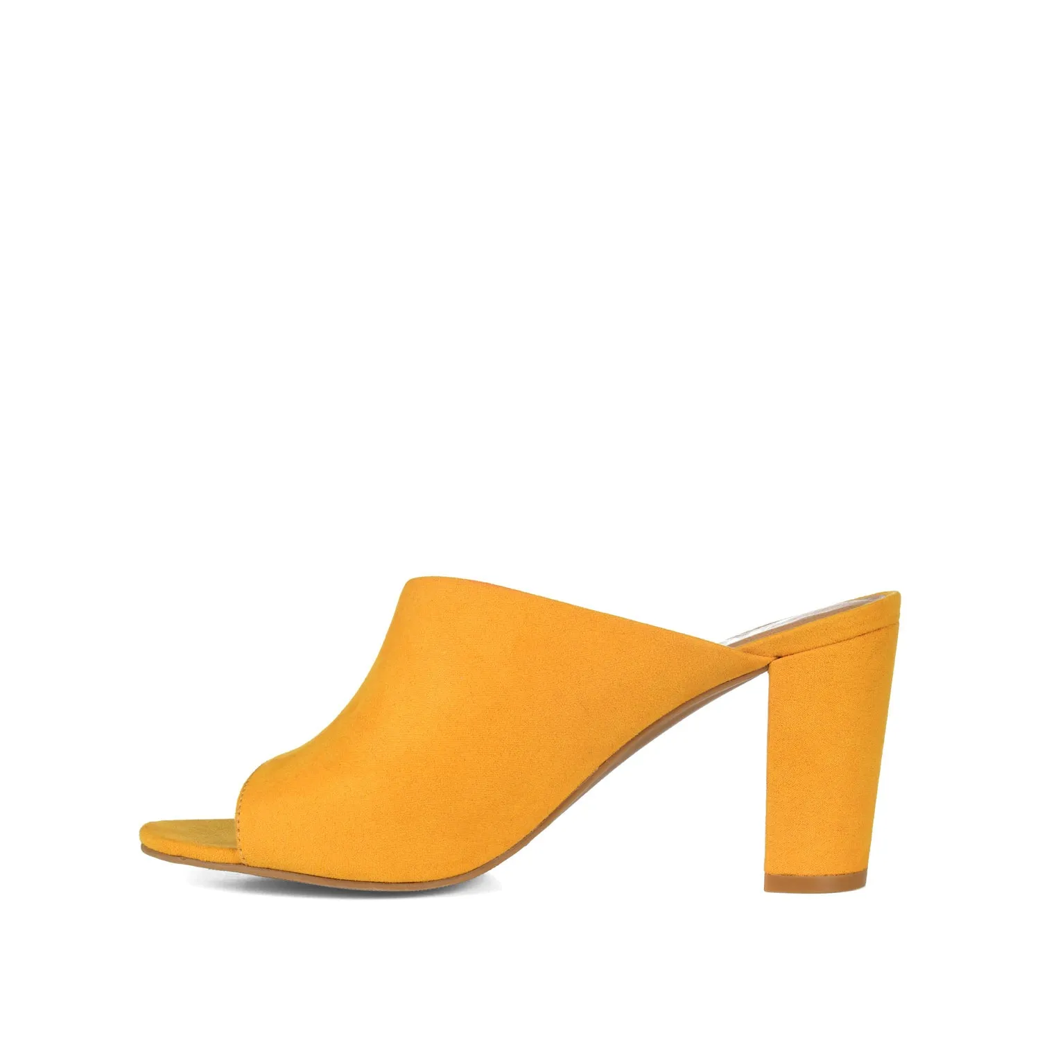 ALLEA BLOCK HEELED MULES IN WIDE