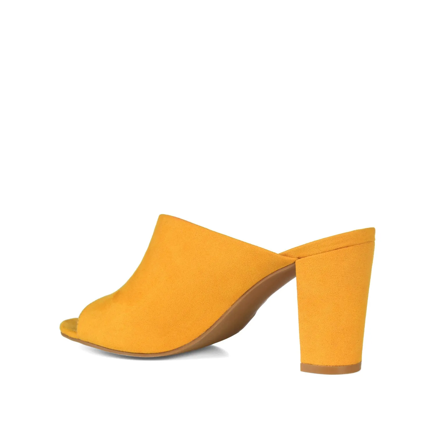 ALLEA BLOCK HEELED MULES IN WIDE