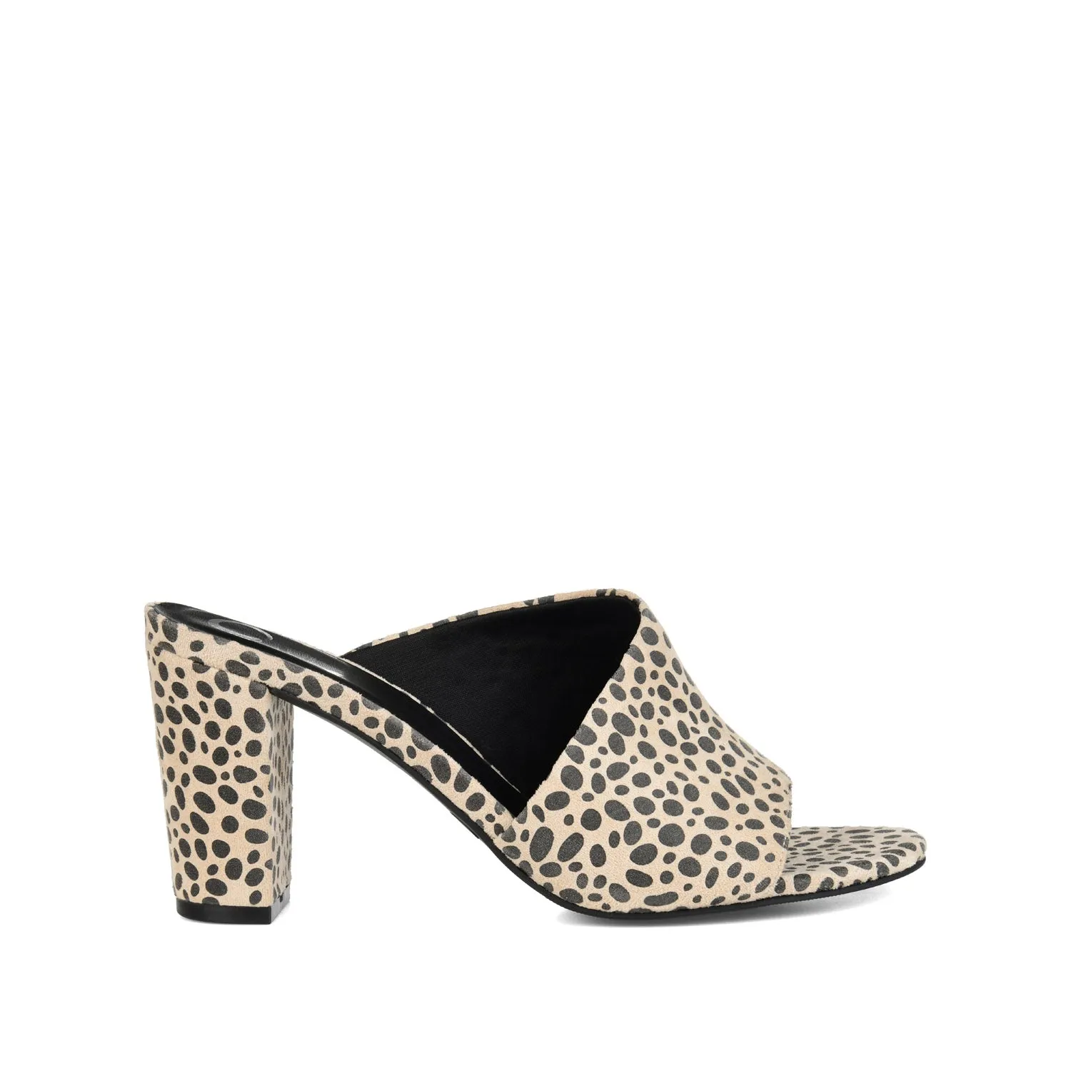 ALLEA BLOCK HEELED MULES IN WIDE