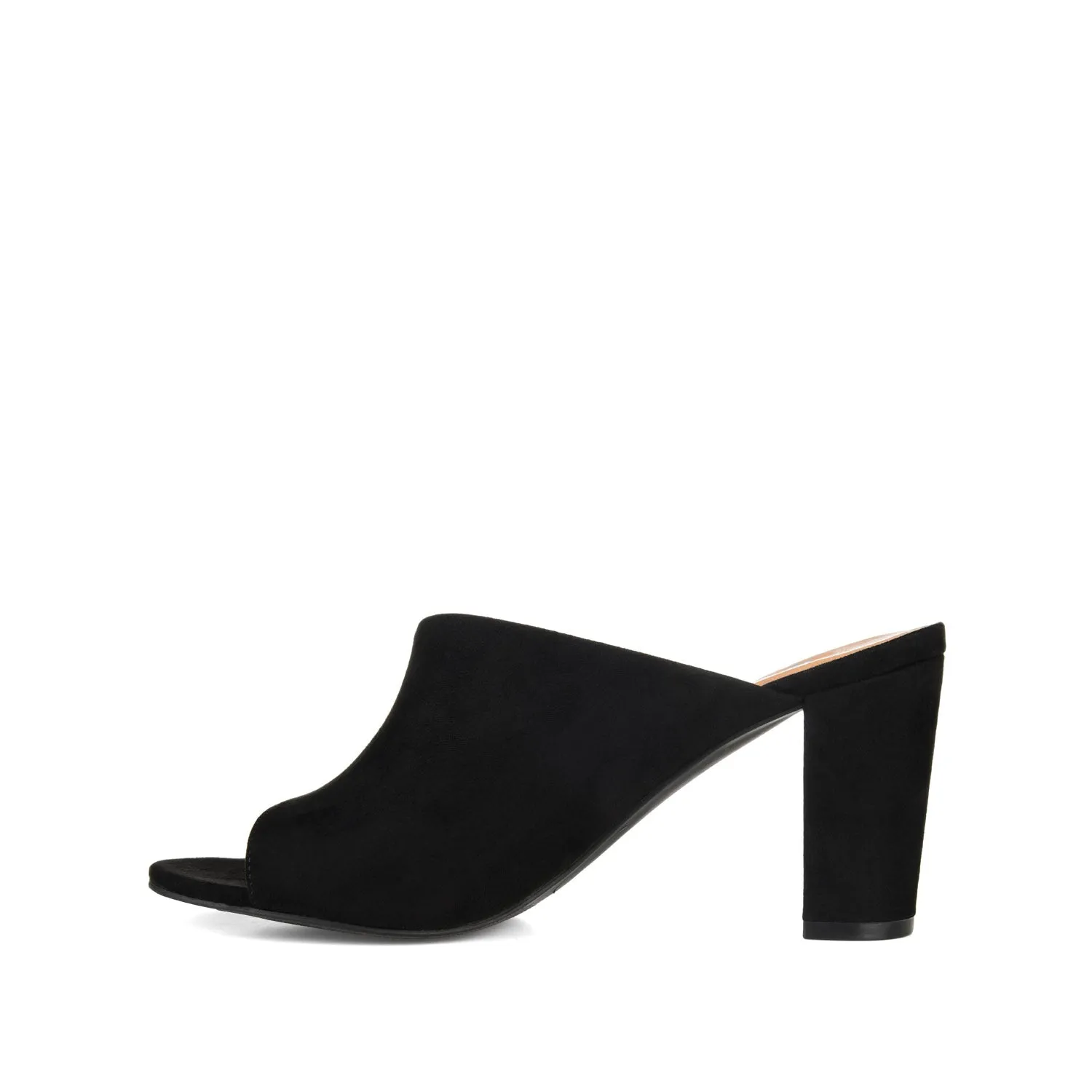 ALLEA BLOCK HEELED MULES IN WIDE