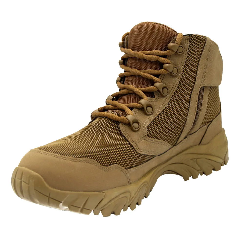 ALTAI Brown Hiking Waterproof Side Zip 6" Boots (MFH200-ZS)