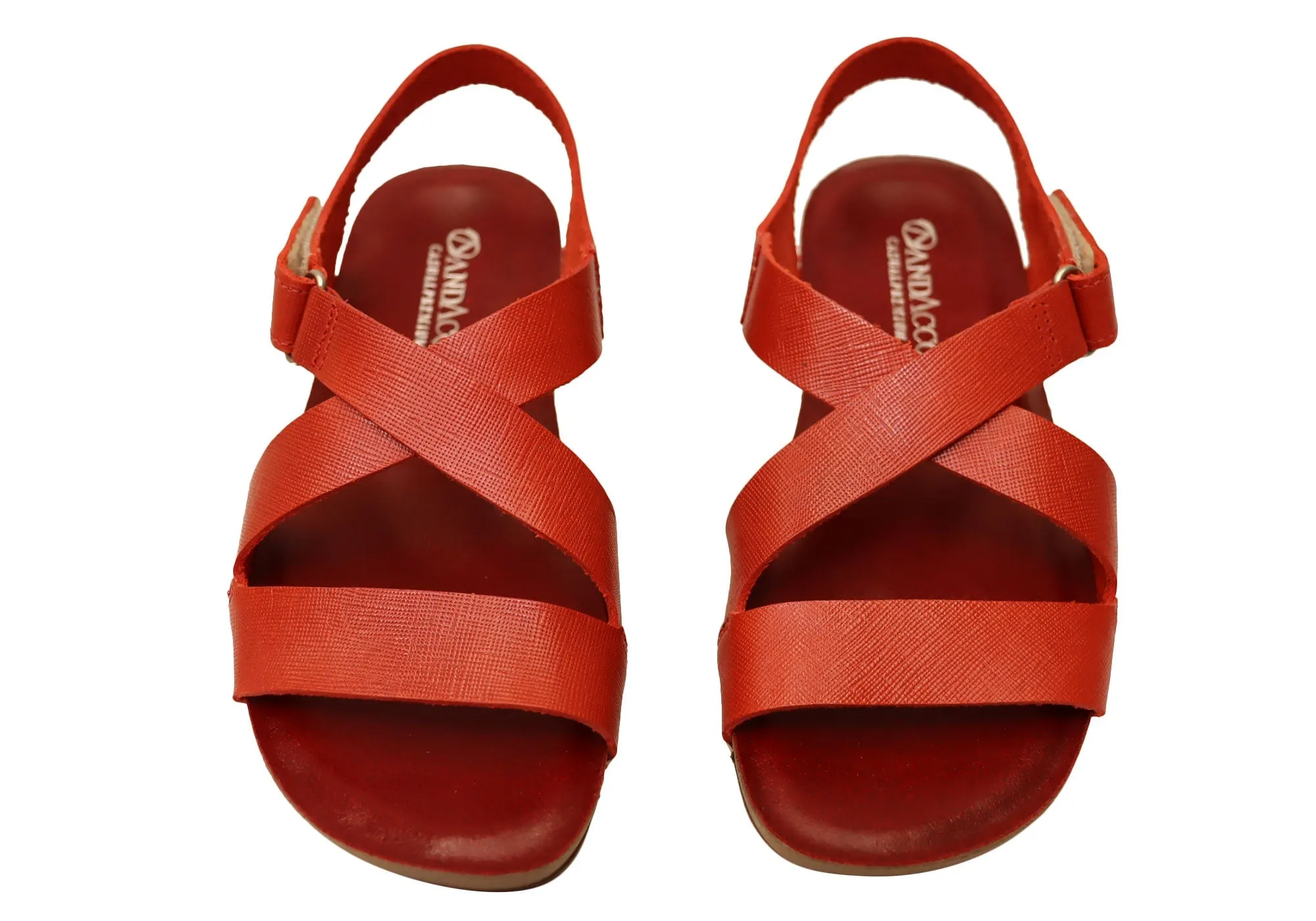 Andacco Vache Womens Comfortable Leather Sandals Made In Brazil