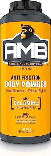 Anti-Monkey Butt Powder AMB, 8oz Anti-chafing Powder and Fresh Balls Lotion, 3.4oz, Men's Lotion to Powder Ball Deodorant - No Sweat Bundle, Hygiene for Groin Area