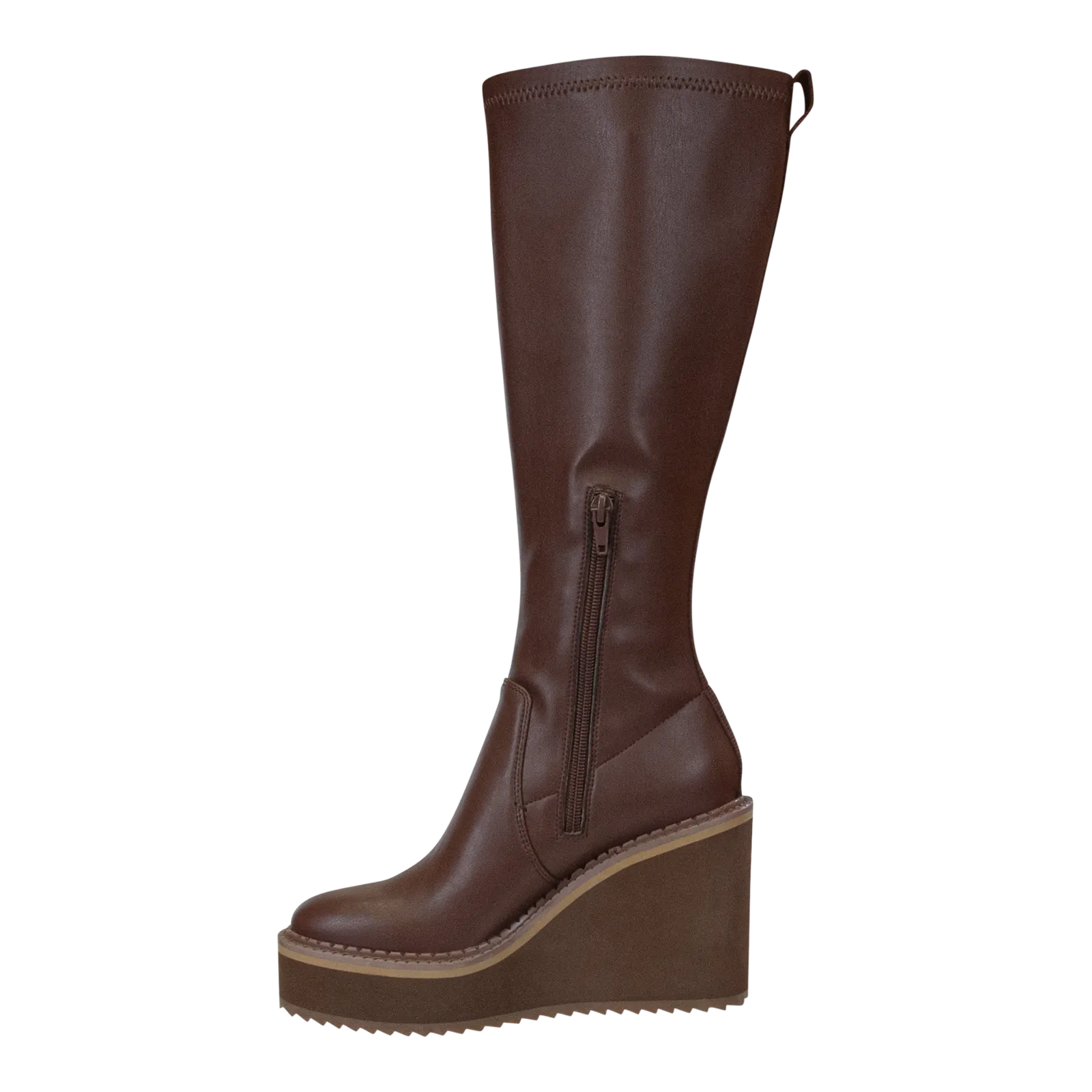 APEX in CACAO Wedge Knee High Boots