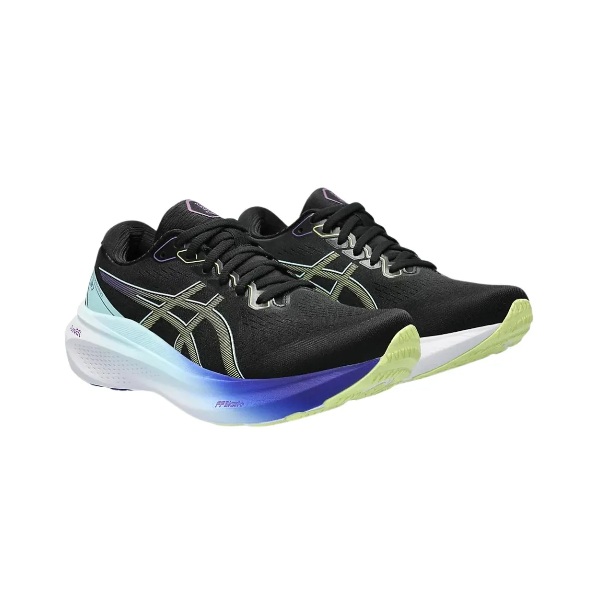 Asics Gel-Kayano 30 Black Yellow SS24 Women's Running Shoes