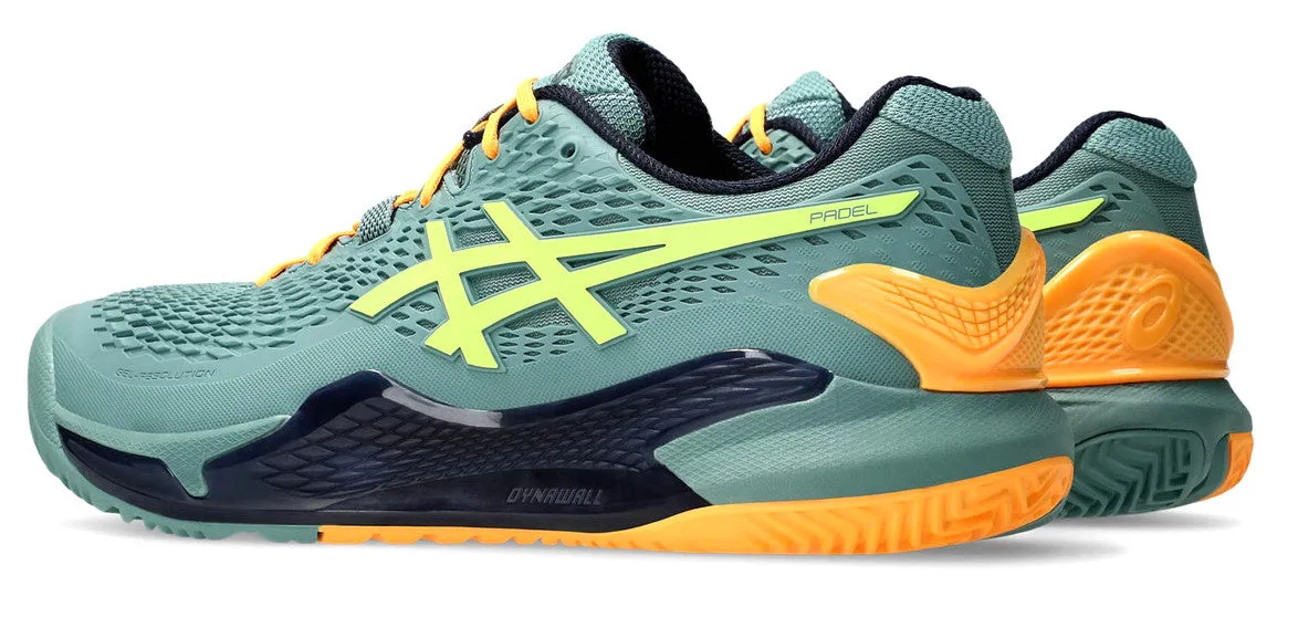 Asics Gel-Resolution 9 Celadon/Safety Yellow Padel Shoes