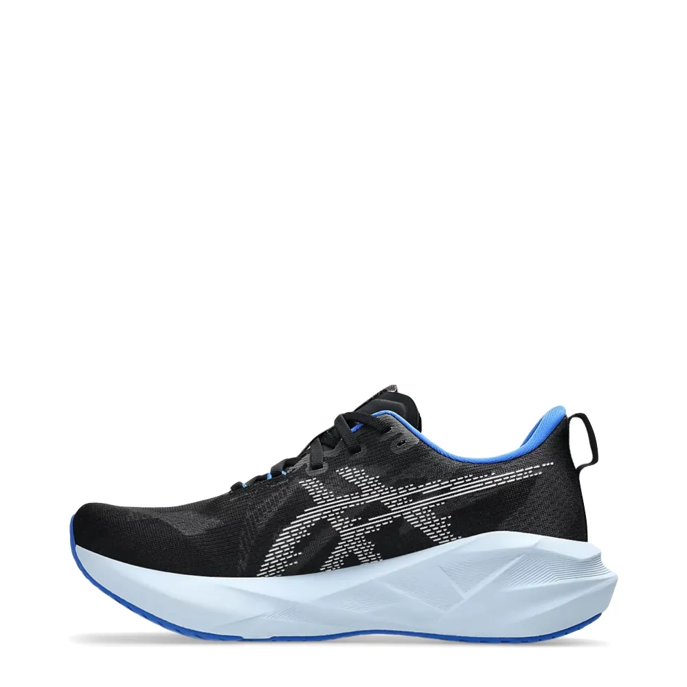 Asics Men's Novablast 5 Sneaker in Black/White