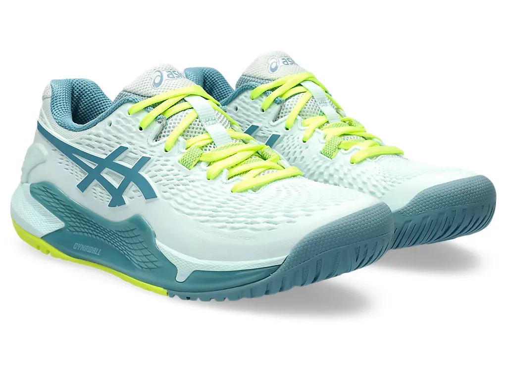 Asics Womens Gel Resolution 9-Soothing Sea/Gris Blue (1042A208-400)