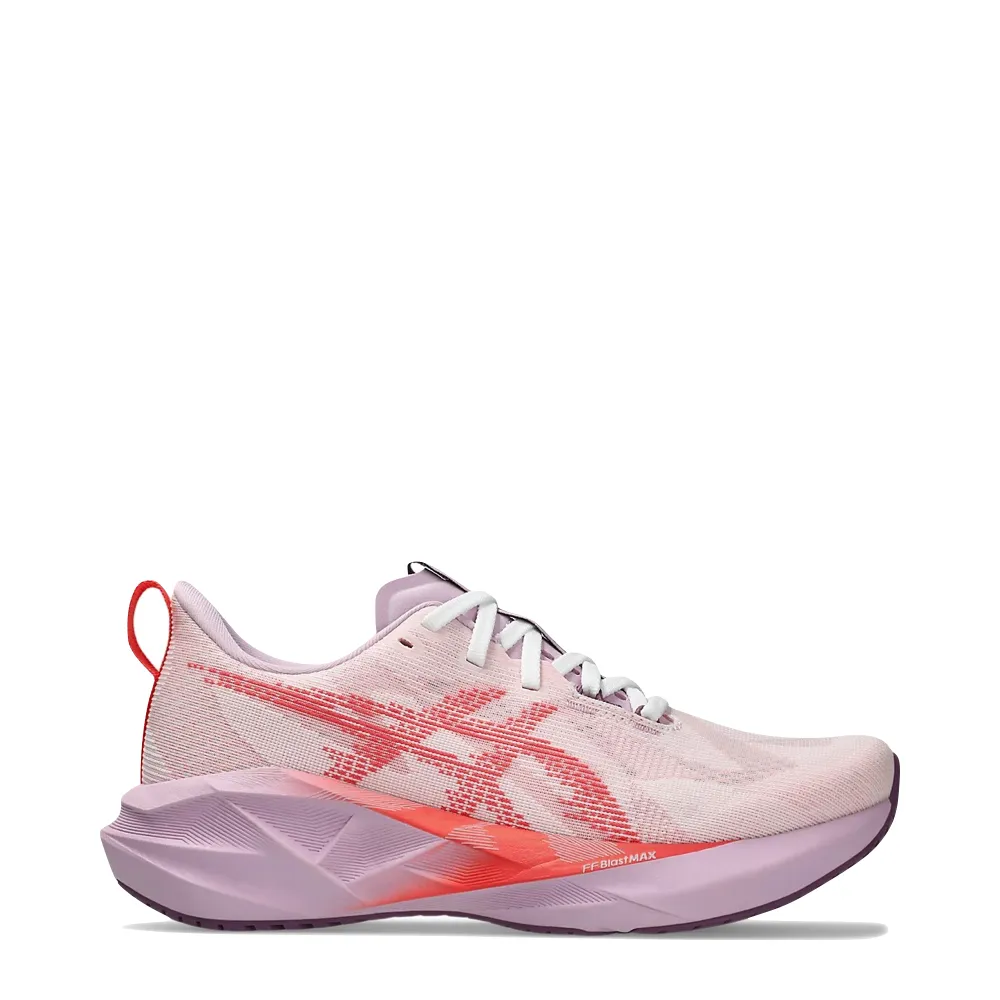 Asics Women's Novablast 5 Sneaker in White/Coral