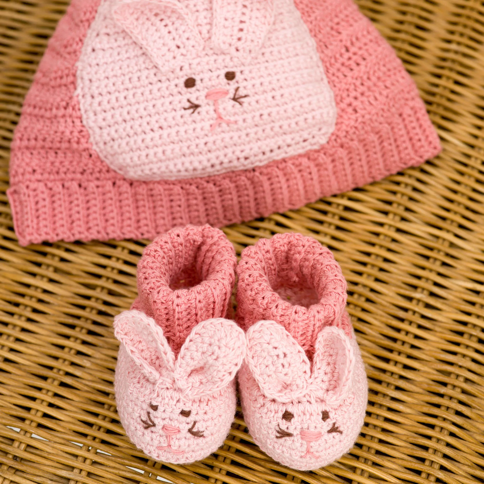 Aunt Lydia's Crochet Bunny Hat & Booties