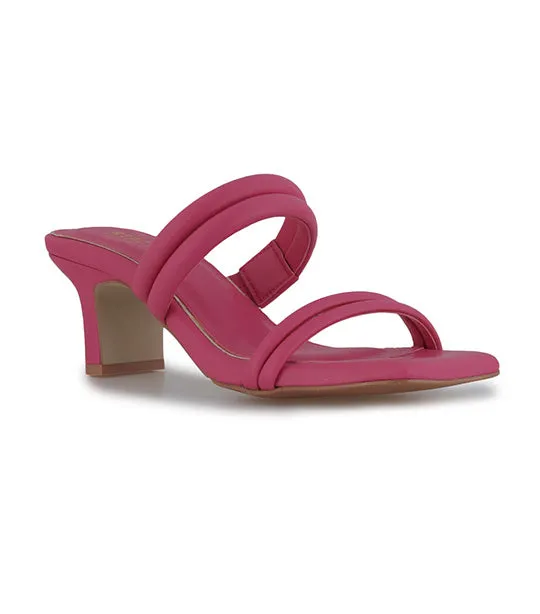 Ava Bloom Heel Sandals Fuchsia