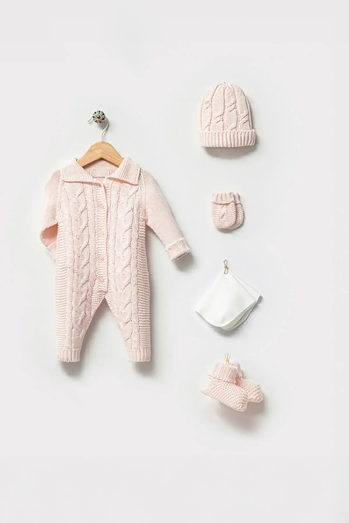 Axel Pink Newborn Girl Coming Home Outfit (10 Pcs)