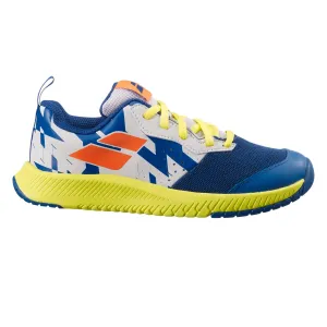 Babolat Junior Pulsion All Court Tennis Shoes - Dark Blue / Yellow