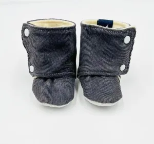 Baby Booties (Grey Corduroy)