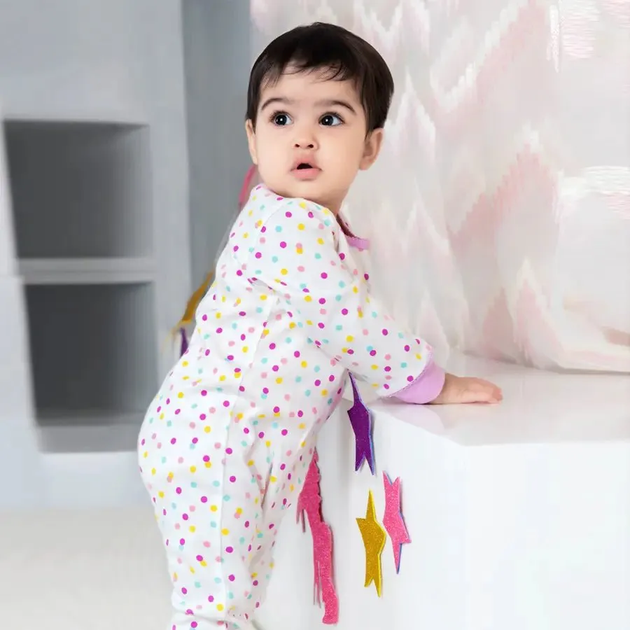 Baby Girl Comfy Knitted Sleep Suit - Unicorn (Pack of 3)