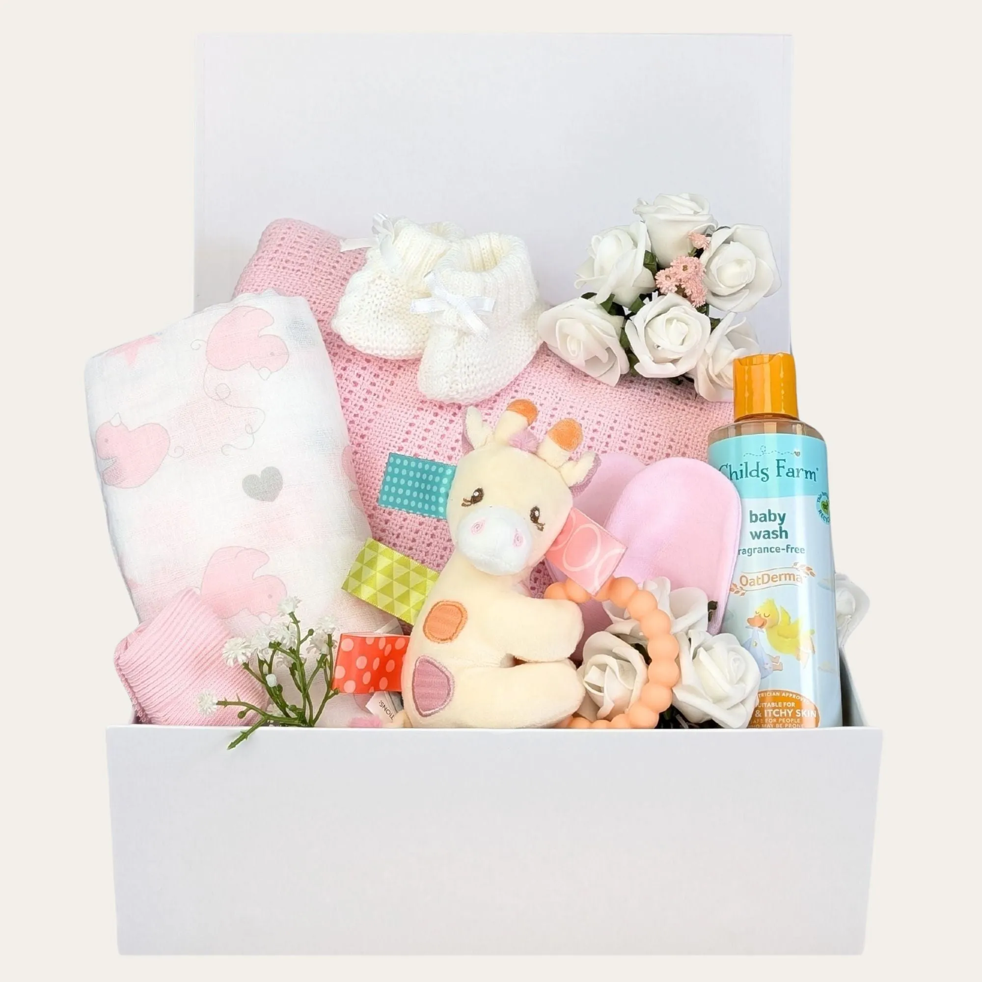 Baby Girl Gifts Box Hamper, Taggie Sensory Tilly Giraffe