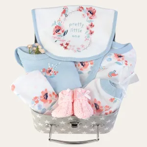 Baby Girl Keepsake Gift, Pretty Little One Luggage Trunk