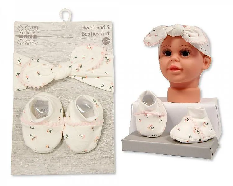 Baby Headband and Booties Set (One Size 0-6m) GP-25-1023