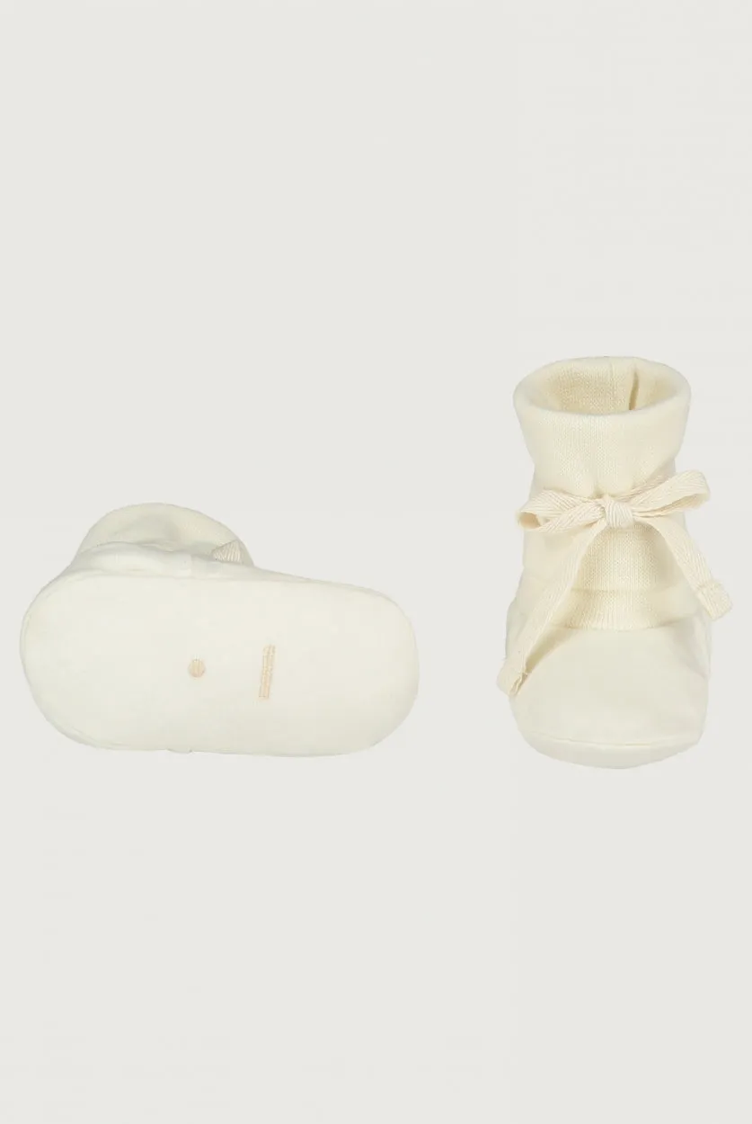 Baby Ribbed Booties | Cream