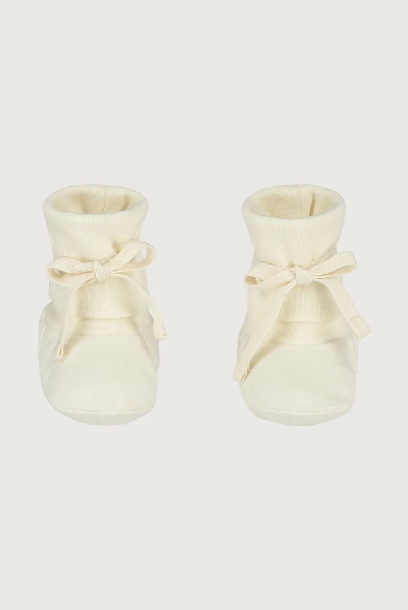 Baby Ribbed Booties | Cream