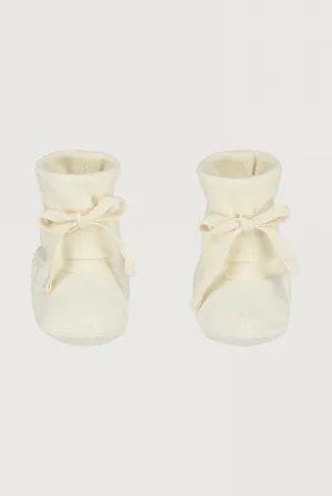 Baby Ribbed Booties | Cream