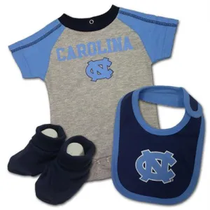 Baby Tar Heel Creeper, Bib & Bootie Outfit