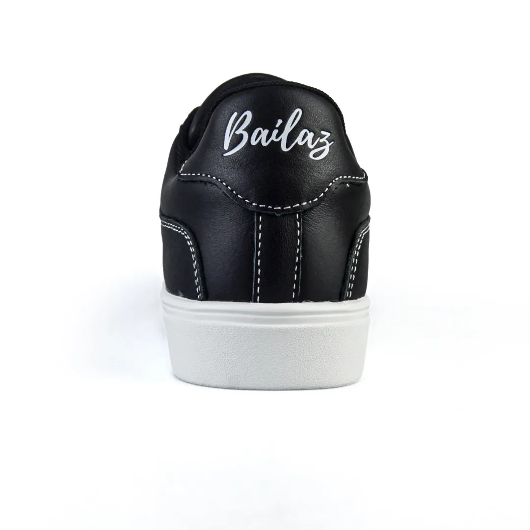 Bailaz - Black n Stitch Detail Dance Sneakers