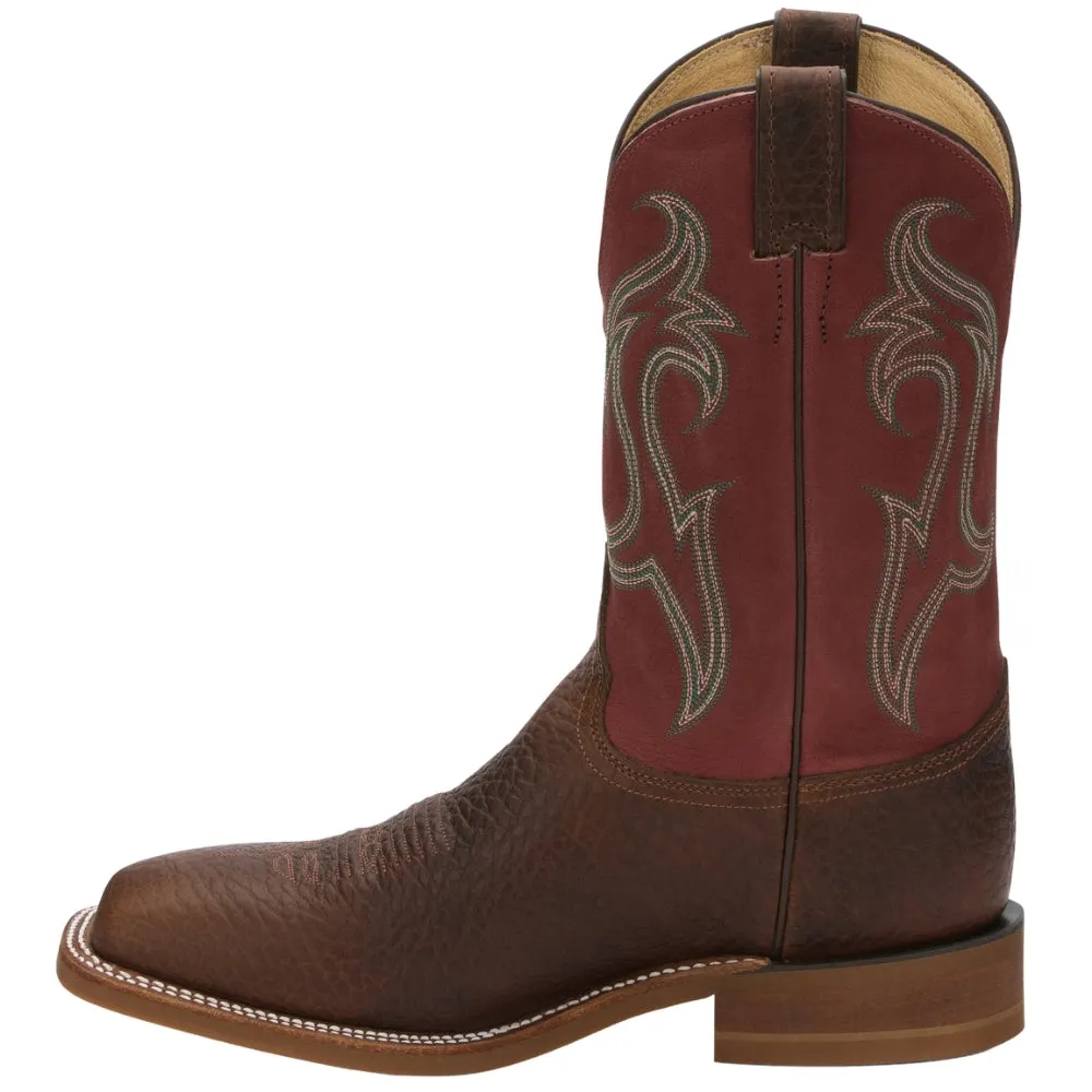 Bender 11 inch Embroidered Square Toe Cowboy Boots