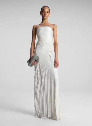 Bianca Strapless Pleated Maxi Dress