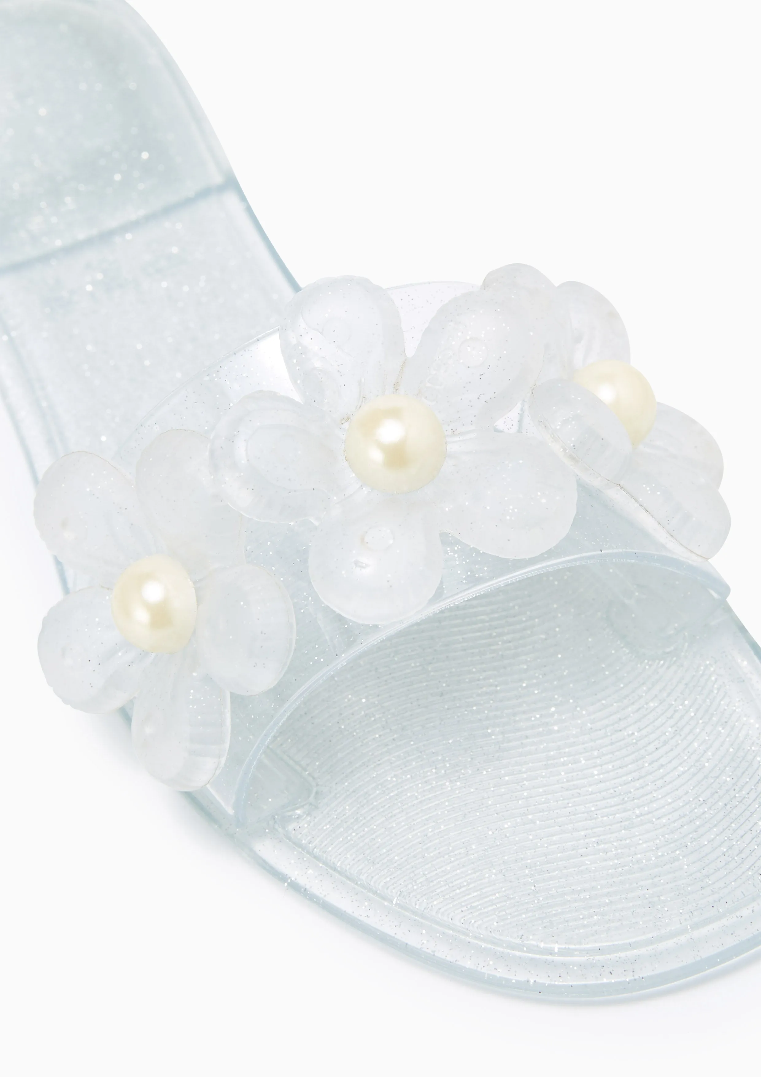 Bima Flat Sandals - Transparent White