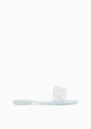 Bima Flat Sandals - Transparent White