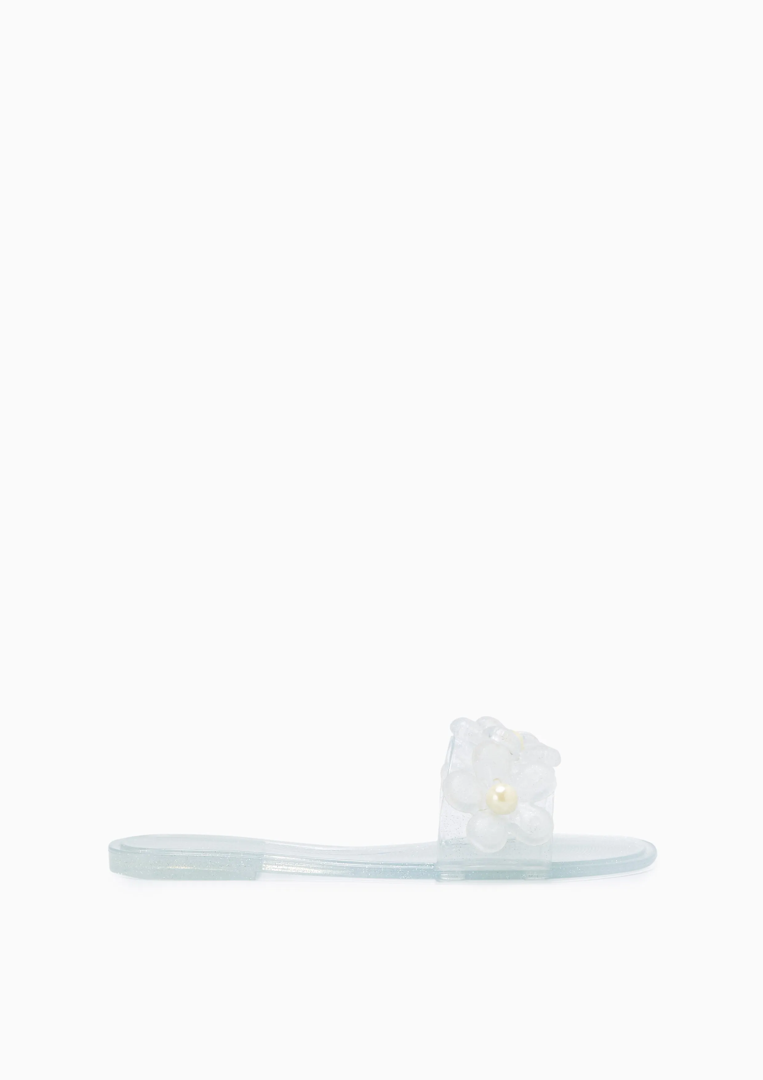 Bima Flat Sandals - Transparent White