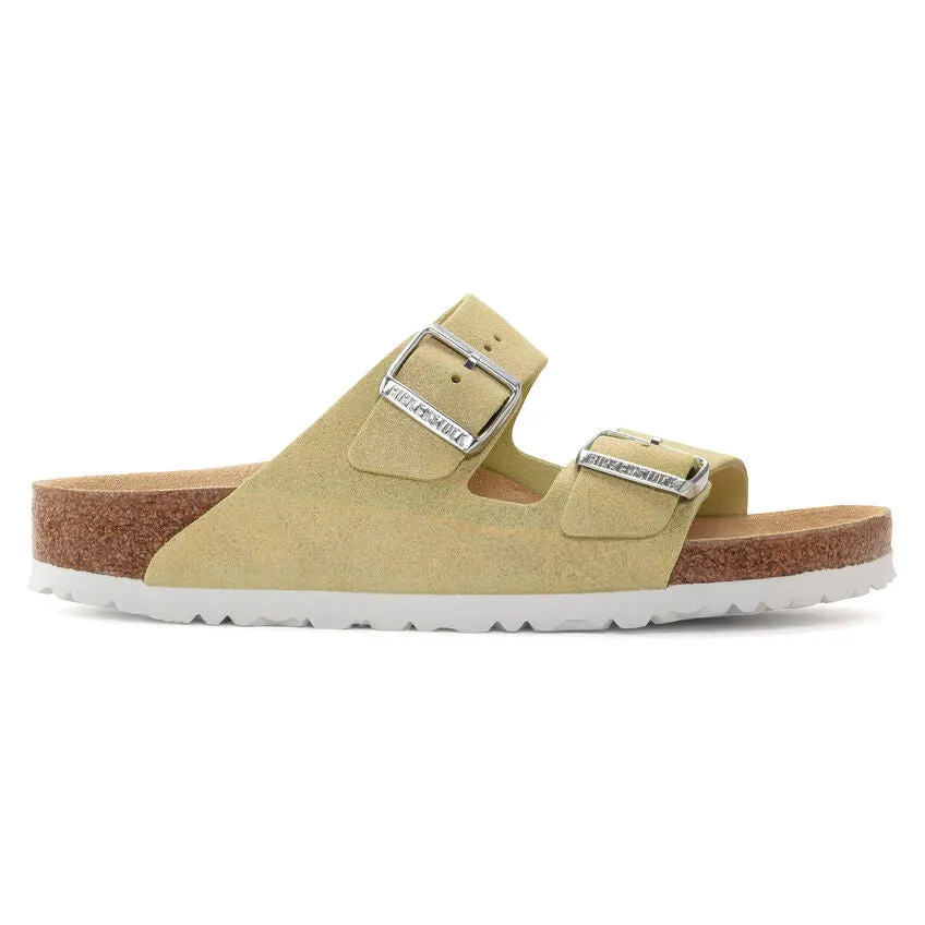 'Birkenstock' Women's Arizona Suede Leather Sandal - Shimmering Popcorn