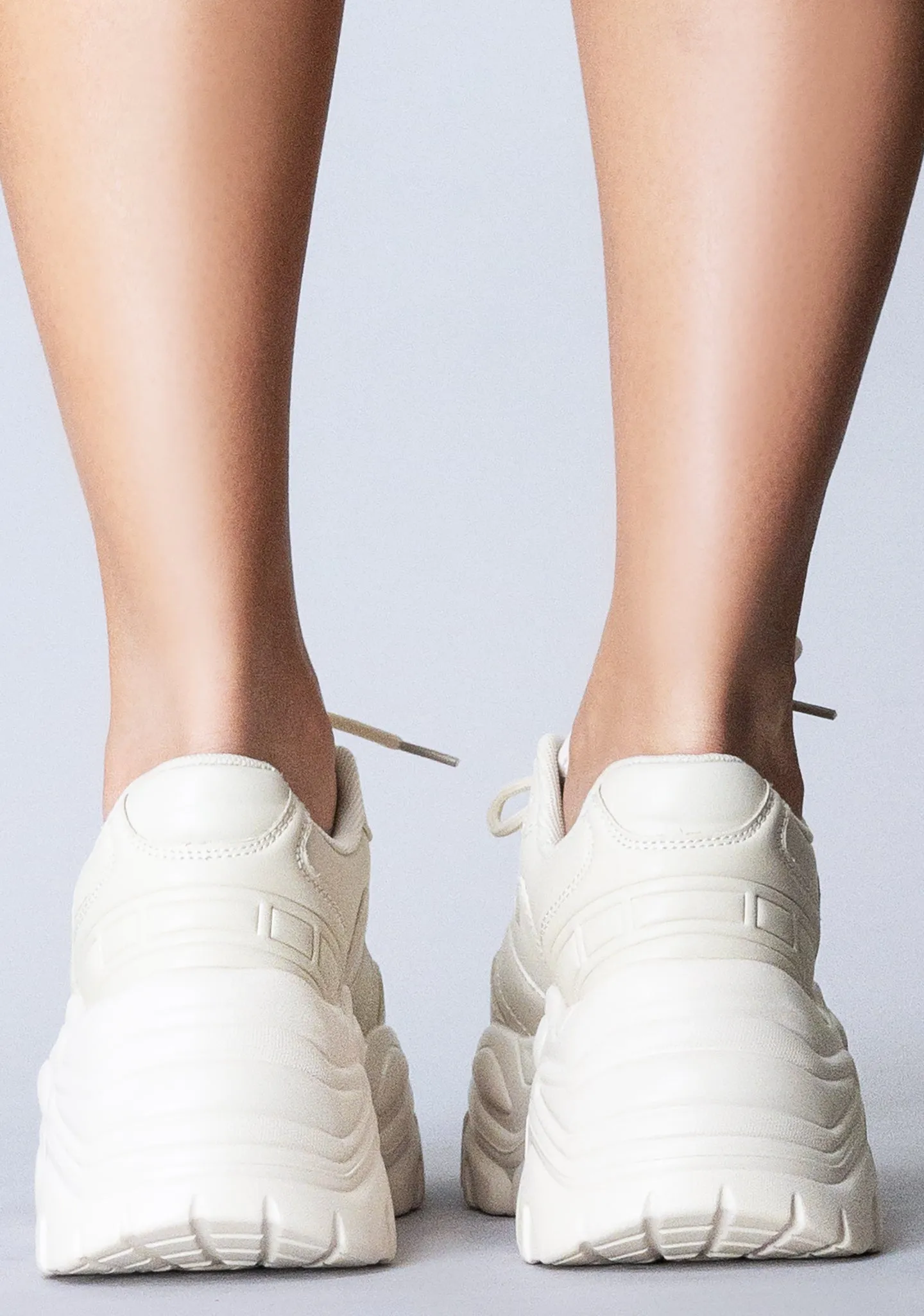 BLAIR Sandstorm Ivory Platform Sneakers