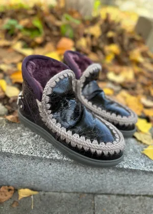 Boots Mou Eskimo sneaker Violet/logo strass