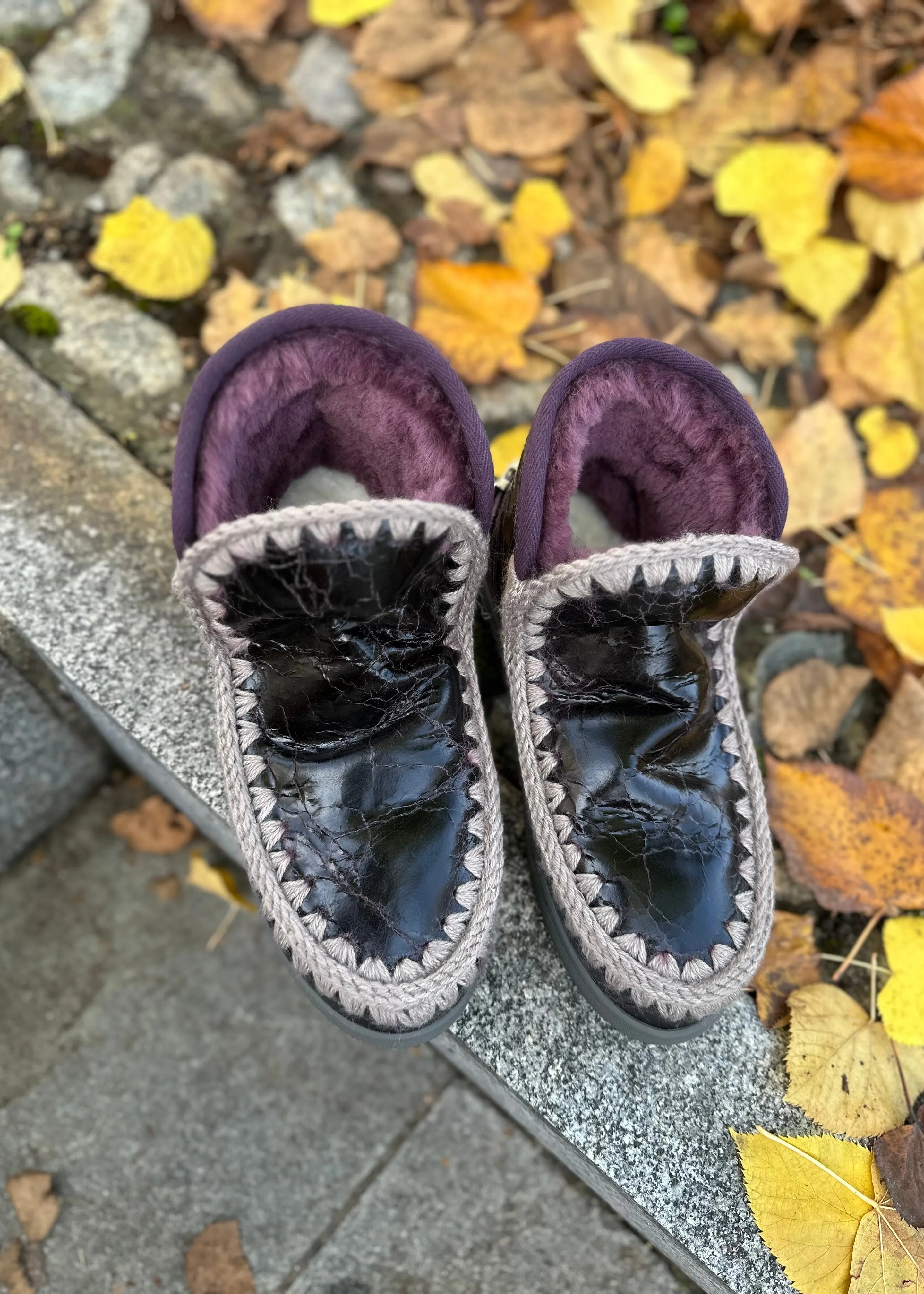 Boots Mou Eskimo sneaker Violet/logo strass